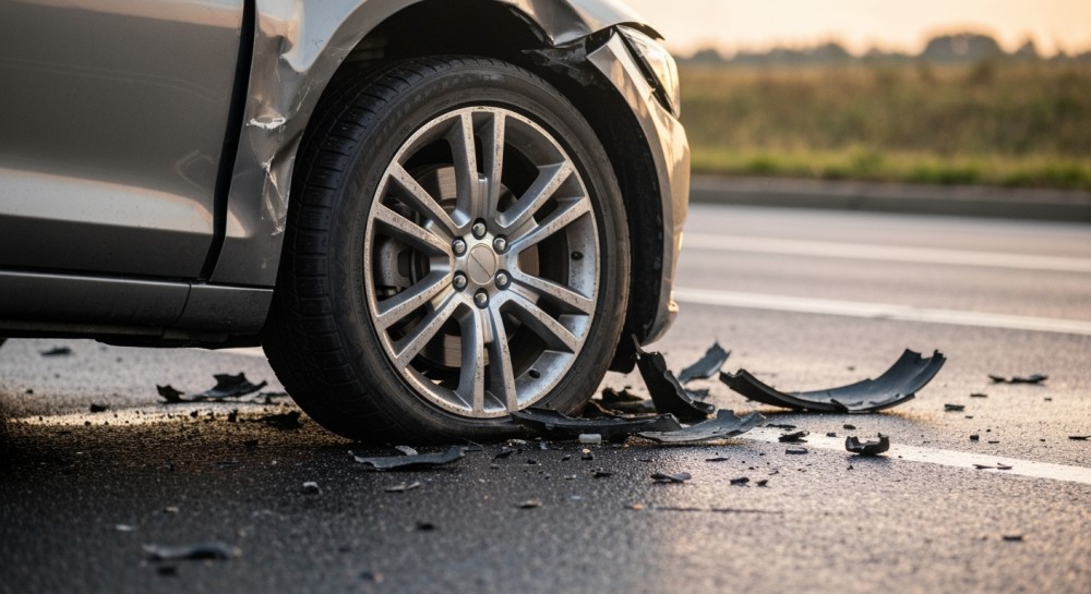 Poważny wypadek na DK8: 26-latek w ciężkim stanie po zderzeniu z drzewem
