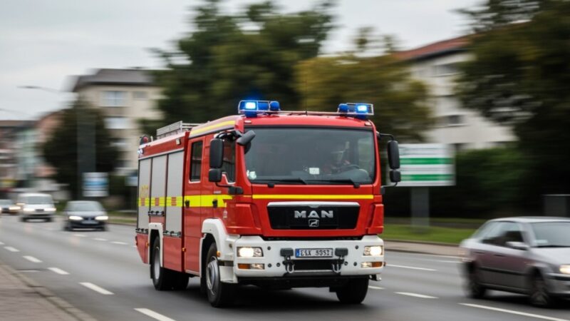 Policjant w akcji: Szybka interwencja ratuje mienie podczas nocnego pożaru garażu
