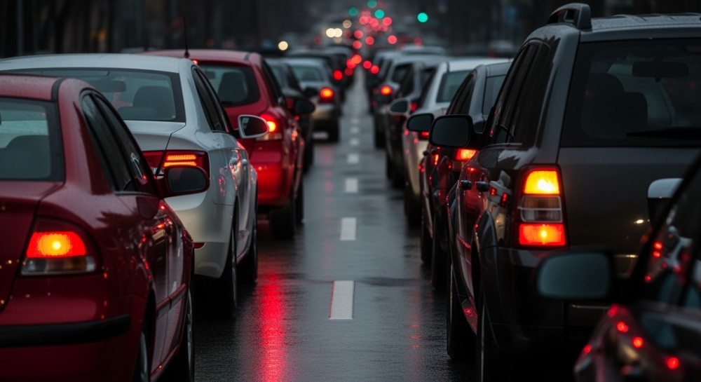 Korek na AOW: Wypadek BMW na moście Rędzińskim blokuje ruch