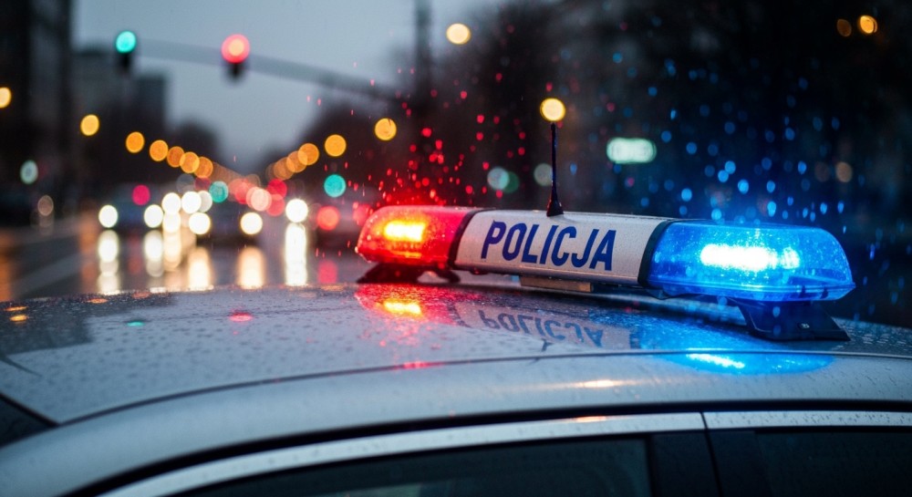 Kierowca pod prąd na rondzie: dramatyczna interwencja policji w Legnicy