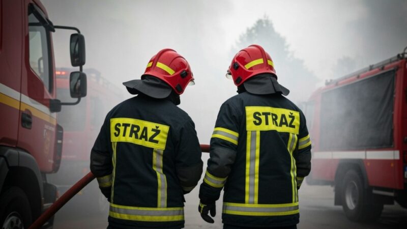 Pożar mieszkania na ul. Drzewnej: mieszkańcy ewakuowani do autobusu MPK