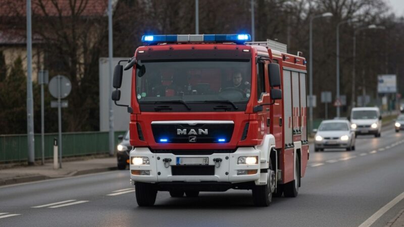Pożar w bloku na Szczepinie: Ewakuacja mieszkańców i akcja straży pożarnej
