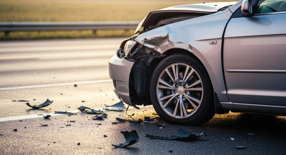 Tragiczny wypadek w Niechlowie: Samochód dostawczy uderzył w drzewo z pasażerem w bagażniku