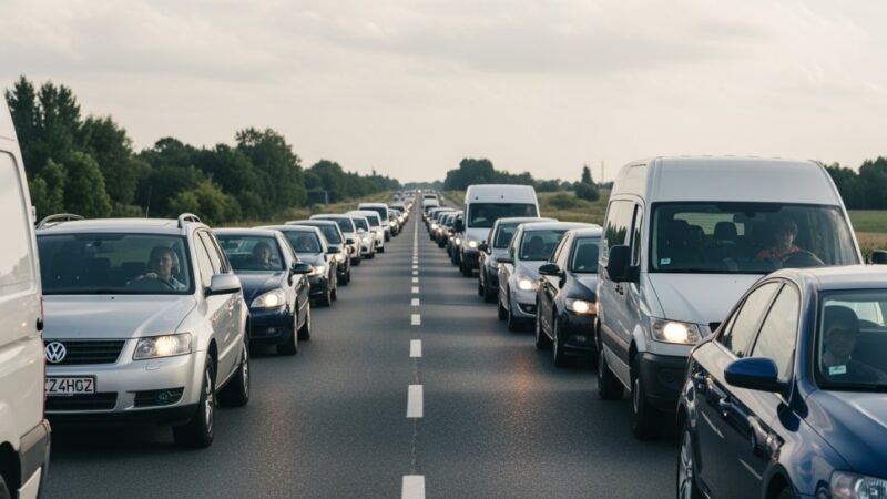 Poważny wypadek na Moście Rędzińskim paraliżuje ruch drogowy