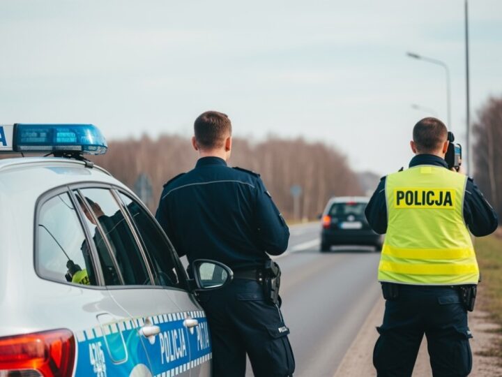 Motocyklista w szaleńczym pościgu zakończonym na naczepie ciężarówki