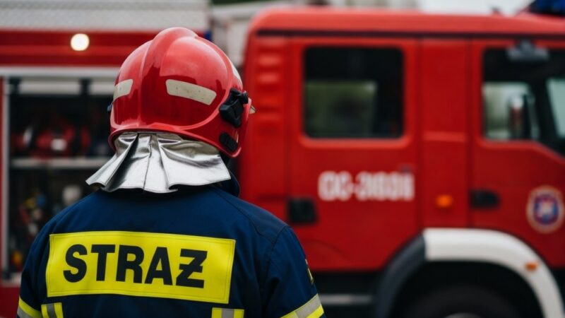 Wrocławscy strażacy doskonalą umiejętności ratunkowe przy ciężarówkach