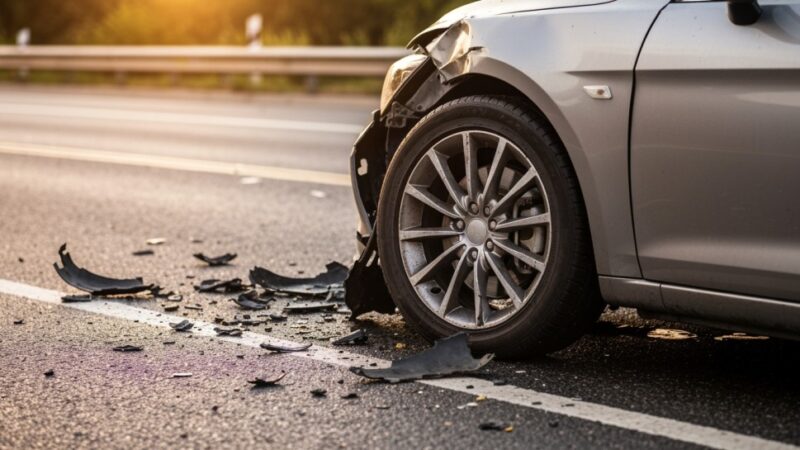 Wypadek na A8: Cztery samochody zderzyły się, poważne utrudnienia w ruchu!