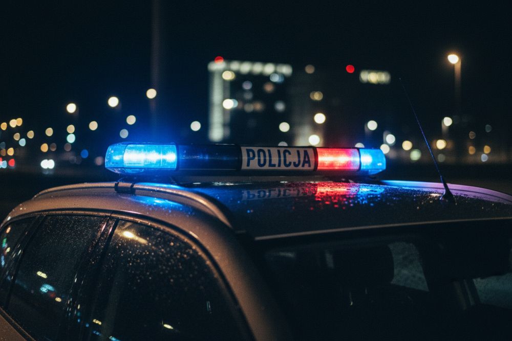 Pieszy na autostradzie: Nocne zatrzymanie przez policję w Bolesławcu