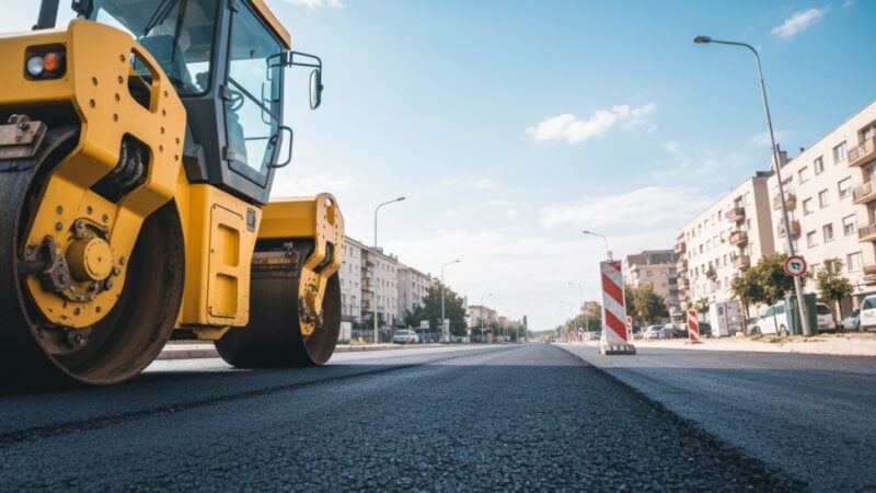 Nowa era dla ulicy Gajowickiej: Asfaltowanie w pełnym toku!