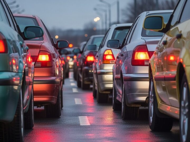 Poważne utrudnienia na AOW po zderzeniu czterech pojazdów