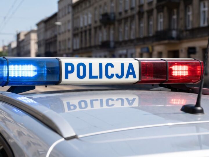Młody kierowca w rękach policji z alkoholem i narkotykami podczas kontroli